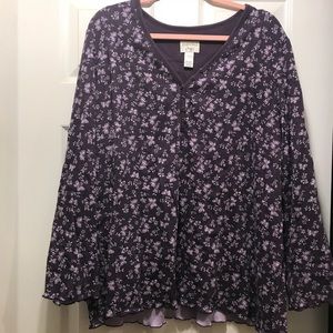Comfy long sleeve floral shirt